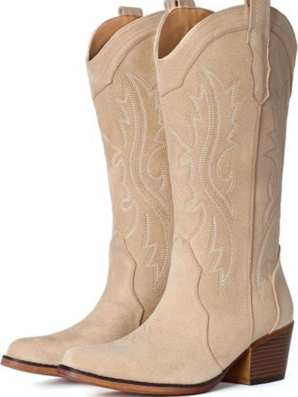owboy Boots For Women Western Cowgirl Boots Mid Calf Snip Toe